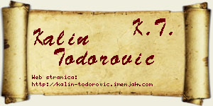 Kalin Todorović vizit kartica